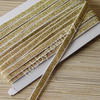 Резинка эластичная с люрексом 10 мм (цв. золото) 1 м.